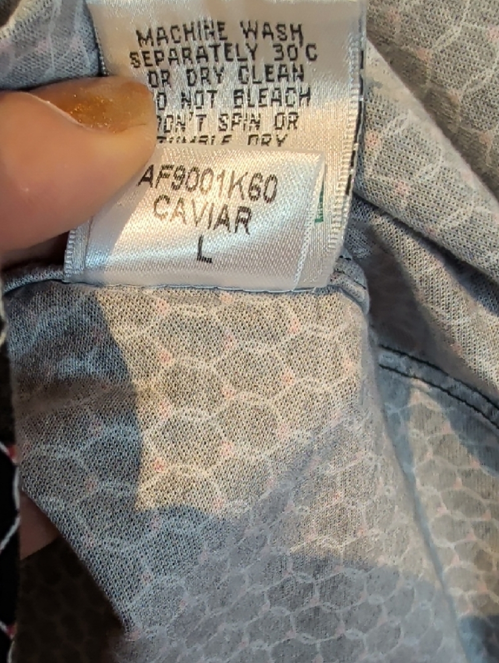 Bugatchi Black Shirt with White and Red Honeycomb Stitching - Picture 8 of 9